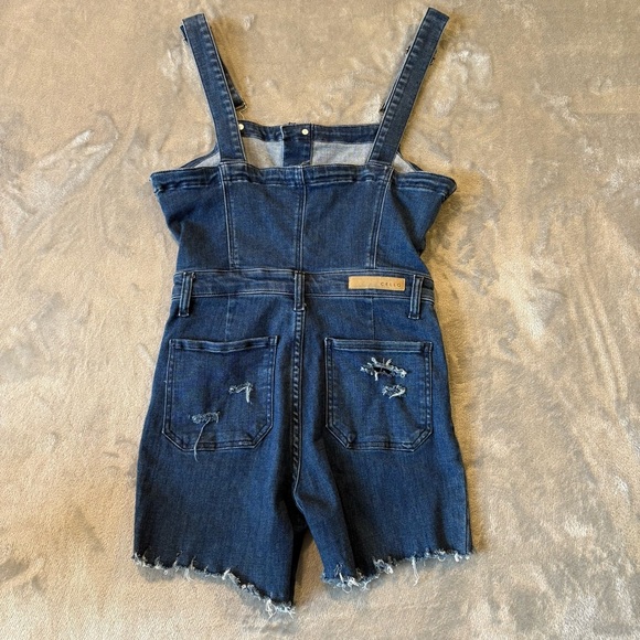 Cello Y2K Grunge Fringe Boho Overalls Sz M - Picture 6 of 10